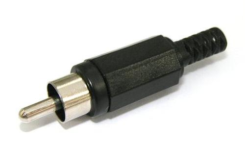 RCA Plug Plastic Black